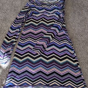 Veronica M Multicolor Chevron Dress